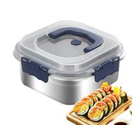 Nuyhgtr Lunch Box, Stainless Steel Container, Airtight Food Storage Design, Sturdy Camping Feature, Meal Prep Bin for Daily Use, Outdoor Trips, Picnic, Travel, 7.68x6.3x3.54 inches