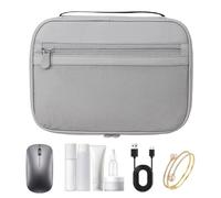 Nuyhgtr Pochette de rangement compacte pour câbles, sac de rangement de cordon de voyage, pochette de rangement pour chargeur portable, organiseur de câbles multi-compartiments, sac de rangement