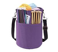 Nuyhgtr Pochette de rangement portable | Organiseur de sac à crochet | Accessoires de tricot, organisateur de cordon de serrage, organisateur de crochet, sac de projet de crochet, pochette pour fil,