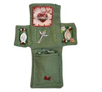 Nuyhgtr Prière de poche, sacs chrétiens sanctuaires, cadeau d'encouragement avec tapis de prière, fournitures de sanctuaire en tissu pour femmes, hommes, utilisation spirituelle de voyage 23 x 8,9 cm