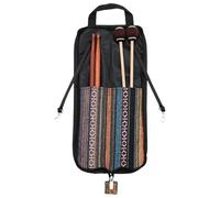 Nuyhgtr Sac de rangement portable pour baguettes de batterie, sac multifonction à suspendre, style ethnique, sac de baguettes de batterie portable avec compartiments pour baguettes, brosses et