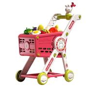 Nuyhgtr Toyage De Chariot D'épicerie pour - Trolley Toys for Interactive Play, Role De L'éducation Jouant avec De La Nourriture, Caddages pour Garçons, Filles, des Élèves, des Élèves D'âge Pré