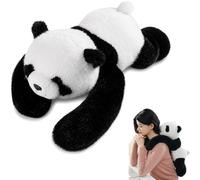 Nuyiac Peluche lestée avec de longs bras - Panda : 45 cm | Peluche lestée douce avec de longs bras, coton PP et micro-perles de verre pour se blottir à la maison ou en déplacement.