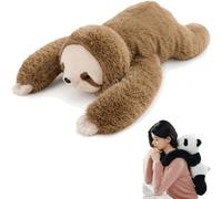 Nuyiac Peluche lestée avec de longs bras - Peluche - Paresseux : 30 cm | Peluche lestée douce avec de longs bras, coton PP et micro-perles de verre pour se blottir à la maison ou en déplacement.