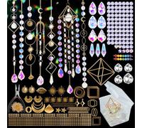 nuyikaso 400 Pièces Kits de Fabrication de Attrape-Soleil DIY Lune Cristal Suncatchers Pendentif à Suspendre pour fenêtre, Jardin, Noël, Jour de Mariage