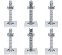 Nuyoah Adaptateur T-Track Adaptateur à Rainure en T T-Slot Adaptateur en Acier Inoxydable M6 x 35 mm Rainure T Vis Pince pour Fixation Coffre de Toit mit Ecrous avec Joint 6pcs 20 x 20 mm (6)