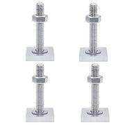 Nuyoah Adaptateur T-Track Adaptateur à Rainure en T T-Slot Adaptateur en Acier Inoxydable M6 x 35 mm Rainure T Vis Pince pour Fixation Coffre de Toit mit Ecrous avec Joint 4pcs 20 x 20 mm (4)
