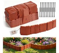 Nuyoah Bordure de pelouse en plastique aspect pierre flexible
