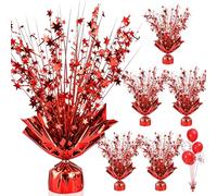 Nuyoah Lot de 6 lestés pour ballons à l'hélium, poids de ballon, poids de ballon, poids de ballon, support de ballon, support de ballon, fond pour anniversaire, décoration de table, mariage, fête