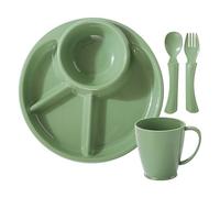 Nuytghr Assiettes divisées, contrôle des portions pour , bol de salle à manger, passe au micro-ondes, passe au lave-vaisselle, idéal pour restaurant, cantine, jardin d' , camping-car
