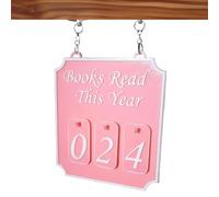 Nuytghr Book Decor for Shelf - Books Read This Year Counter - Bookish Reader Bookworm Track Yearly Reading for Classroom Librarian Women Men