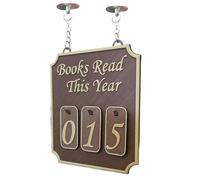 Nuytghr Book Nook Decor, Bookshelf Counter Display, 4.72x3.94x0.39 inches Bookish Reader Tracker, Yearly Classroom Reading Progress, Library, Gift for Librarians, Bookworm Enthusiasts