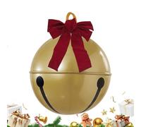 Nuytghr Boules de Noël gonflables pour extérieur - Cloche de Noël gonflable avec nœud - Décorations de fête résistantes aux intempéries pour pelouse, allée, jardin, cour, porche, salon, chambre à