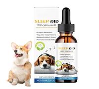 Nuytghr Calming Dog Sleep Aid Supplement, Pet Relaxation Drops, Healthy Dog Support Formula, Pet Calming Liquid with Gentle Blend, Health Supplement for Travel Separation 4.72x1.30 inches