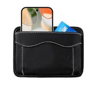 Nuytghr Car Seat Organizer, Adhesive Storage Pocket, PU Leather Holder, Small Gap Console Filler, Multifunctional Vehicle Bag, Black, Easy Install, for Truck Interior Accessory