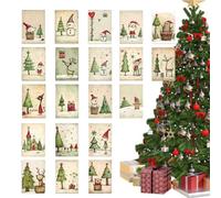 Nuytghr Cartes de Noël Vintage | 20 Cartes Postales de Vœux Festifs | de Vœux Mat pour Famille Fête Travail École | Décoration de Table Quotidienne et Message d'Affection