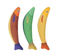 Nuytghr Cat Toys Fish, 3 Piece Catnip Crinkle Set, Teeth Cleaning Exercise Toy, 9.45x1.97x1.97 inches, Vibrant Fish Design, for Cats and Kittens, Bedroom, Living Room, Backyard, Study Use