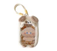 Nuytghr Doll Case, Collectible Display Storage Box, Dustproof Organizer Pouch, 18.5cmx7.28 inches Transparent Portable Container, for Backpack, Toy, Coin, Phone, Travel, Birthday Gift Use