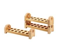 Nuytghr Egg Holder, Kitchen Storage Organizer, Dispenser Rack,14x6x4 inches, 3 Tier Stackable Wooden Design, for Farmhouse Decor Home Restaurant Apartment Shop Egg Collecting Use