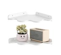 Nuytghr Étagère d'angle Flottante | Lot de 2 Supports d'exposition Nuages flottants - Étagère Murale pour Salle de Bain, Chambre à Coucher, Cuisine, Bureau, Chambre d'enfant, buanderie