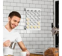 Nuytghr Étagère de Rangement pour dosettes de café, Support Peu encombrant avec capacité de 50 Capsules, Station de thé Flexible, 32 x 24,5 x 4,2 cm pour Cuisine et
