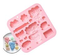 Nuytghr Festive Floral Baking Silicone Mold Set, Nonstick Reusable Cookie Tray, 13-Cavity Pastry Tray, Heat Safe Silicone Candy Molds, Sunflower Design, Home Bakery Use