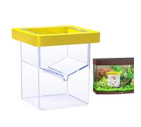 Nuytghr Fish Breeder Box, Floating Isolation Tank, Suction Cup Hatchery, Transparent Aquarium Incubator, 3.39 inches Safe Breeding Container for Baby Shrimp and Guppy Fish