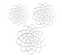 Nuytghr Floral Grid, 3-Piece Portable Iron Stem Holder, Flower Arranging Tool 0.3cm, Reusable Vase Plant Separator, Stable Support for Floral Design, Indoor Outdoor Use, Gold, Silver