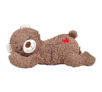 Nuytghr Heartbeat Toy, Stuffed Animal Dogs, Comfort Plush Bear, Brown, Simulated Vibration Device, Soft Furry Texture, for Puppies Cats Kittens Sleeping Training Calm Time Use