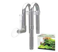 Nuytghr Inflow Outflow Pipe Aquarium, Fish Tank Skimmer, Oil Removal Tube, 24x9.5x5cm, Adjustable Stainless Steel Accessory, for High Strength Filtration, Professional Aquatic Setups