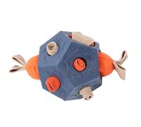 Nuytghr Interactive Treat Dispensing Dog Toys, Durable Chew Toy, Enrichment Ball, Teeth Cleaning Aid, Squeaky Entertainment, Sniffing Relaxing Playtime 117.72 inch Blue, Apricot