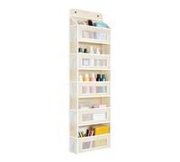 Nuytghr Over Door Storage Organizer, 5 Tier Hanging Shelf, 44 LB Load Capacity Organizer with Metal Hooks, Space Saving Door Shelf, Over with Sturdy Design, Storage Rack for Closet Bedroom