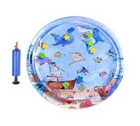 Nuytghr Pet Water Bed, Colorful Play Mat Kids, Inflatable Sensory Pad, Includes Air Pump, 100x100cm, Portable Cooling, Great for Hot Weather, Outdoor Fun, Travel Use
