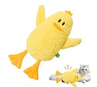 Nuytghr Plush Toy Cat, Crinkle Sound Pet Toy, Interactive Teething Companion, 15.35x11.02x1.18 inches, Play Figure for Small to Large Breeds in Living Room, Garden, Yard, and Camping Use
