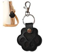 Nuytghr Porte-clés en poils de chat, pour collecter les poils de chat et de chien, pendentif de bijoux, rangement avec motif de patte, pour sac de téléphone portable, femme, fille, homme, Noir , Refer