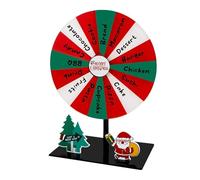 Nuytghr Prize Wheel, Game Spinner, Christmas Party Game, 7.09x9.84x7.83 inches, Erasable Spin Board with Stand, Fun Activity for Classroom Home Events Trade Shows Holiday Celebrations