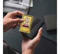 Nuytghr Protective Tai Sui Card, Wealth Blessing Charm, 3x2 Inches Wallet Card with Gold Foil, Spiritual Fortune, Accessory with Elegant Design, Women Men Culture Use