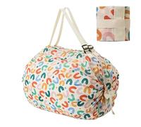 Nuytghr Sac de courses pliable, sacs de marché réutilisables, robustes et lavables, respectueux de l'environnement pour les voyages, les fermiers et une utilisation quotidienne, 100 g, multicolore