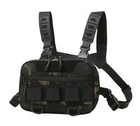 Nuytghr Sac de poitrine de pêche | Sac de poitrine | Sac de poitrine de course à pied, grande ouverture dans le dos en maille Oxford, sac de poitrine multifonctionnel pour hommes et garçons,