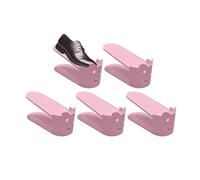 Nuytghr Shoe Slots, 5X Adjustable Sneaker Stacking, Space Saving Shoe Storage, Non Slip Shoe Holders 9.65x3.74x3.54 inches for Entryway, Closet, Living Room Organization