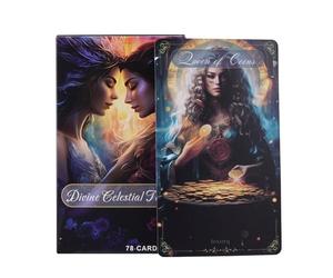 Nuytghr Tarot céleste divin, jeu de tarot sur le thème céleste, cartes de tarot vibrantes, ensemble de tarot de 78 cartes, jeu de rassemblement de camarades de classe, tarot de divertissement