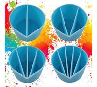 Nuytghr Tasses mélangeuses en silicone pour résine, tasses fendues en silicone - Outils de mesure pour moules, loisirs créatifs, accessoires de peinture acrylique