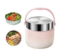Nuytghr Thermal Lunch Container - 5.31 Inches Hot Food Case for Travel Gym Hiking, Portable Leakproof Jar with Heat Preservation Easy Carry, Insulated Storage for Outdoor Barbecue Daily Use