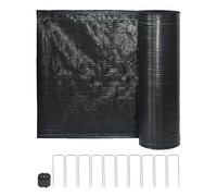 Nuytghr Tissu de barrière d' , tapis de barrière tissé de 0,9 x 9,1 m, tapis de bloc d' avec piquets de fixation en forme de U | pour cour, pelouse, parterre de , jardinage, extérieur