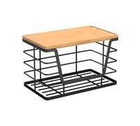 Nuytghr Trash Bag Holder, Wood Lid Organizer, Wall Mounted Container, Small, Large, Stackable Waste Bag Storage for Pantry Laundry RV Toilet Under Sink Bathroom Balcony Dorm Kitchen Use