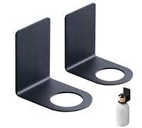 NUYYR 2 Pieces Porte Distributeur Crochet, Savon Mural, Pompe à Support, de Shampooing Noir Acier Inoxydable Porte-Shampooing pour Cuisine, Salle Bainle