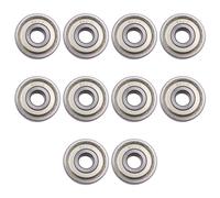 NUZAMAS 6301-2RS Lot de 10 roulements à Billes 12 x 37 x 12 mm Roulement à rainure Haute Vitesse en Acier au Carbone à Double Blindage pour équipement de Fitness à Moteur