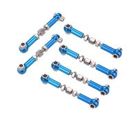 NUZAMAS 6pcs 47mm Métal Réglable Amortisseur RC Voiture Tendeur RC Barre de Traction Alliage d'aluminium Tendeurs Kit de Connexion de Tige pour 1/10 RC Voiture Buggy Touring Car Bleu