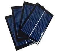 NUZAMAS Ensemble de 4 pièces 6V 100mA 90X60mm Micro Mini Cellules à Panneau Solaire pour énergie Solaire Énergie, Bricolage, Projets scientifiques - Jouets - Chargeur de Batterie
