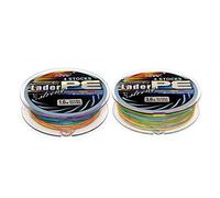 NUZAMAS Ensemble de Deux Lignes de pêche tressées, Total 200m, Couleurs mélangées, tissages 4 brins, Lignes tressées en PE Super Lisse, Taille 1.0 (8.3kg/18.3lbs) et Taille 3.0 (20.8kg/45.86lbs)